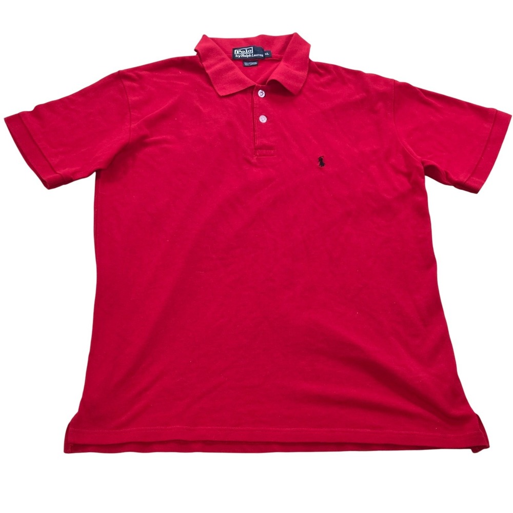 Polo Ralph Lauren Classic Fit Red Polo Shirt Pony‎ Logo Cotton Mens Large